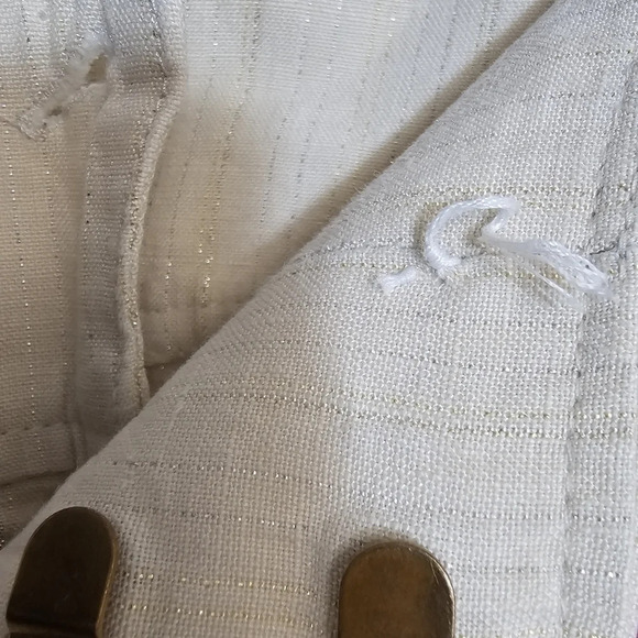 Guess Womens Linen Pants, Ivory/Gold, Wide‎ Leg Career Office 28 - Picture 6 of 10